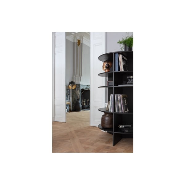 Fekete kőrisfa könyvespolc 100x168 cm Trian – WOOOD-image-4