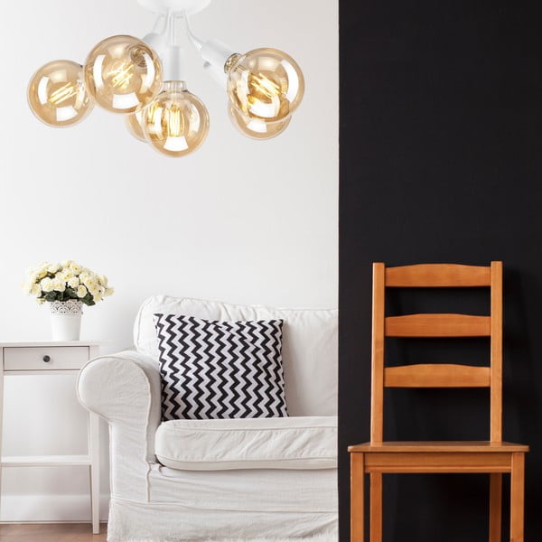 Fehér mennyezeti lámpa lámpabúra nélkül Viggo – LAMKUR-image-2