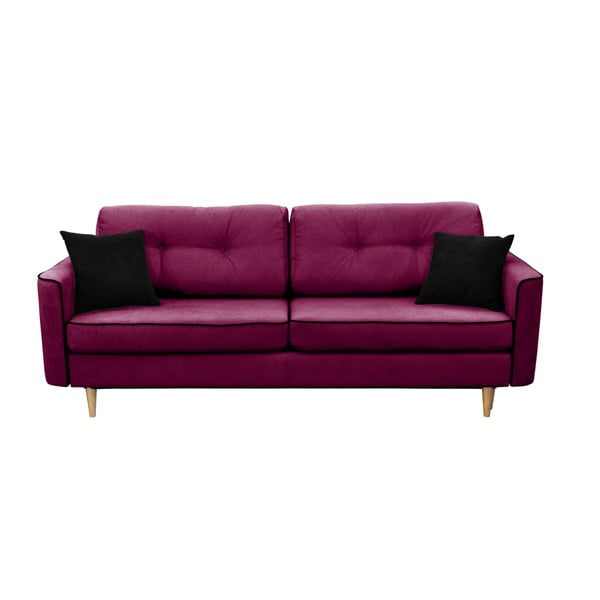 Ivy lila 3 személyes kinyitható kanapé világos lábakkal - Mazzini Sofas