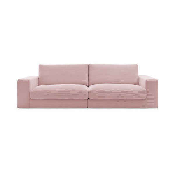 Rózsaszín kordbársony kanapé 274 cm Leonard – Bobochic Paris