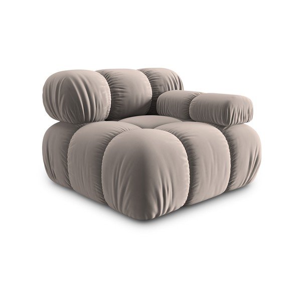 Világosbarna bársony kanapé modul (jobb oldali) Bellis – Micadoni -image-3