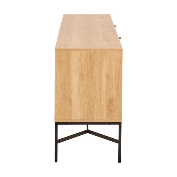 Natúr színű komód tölgyfa dekorral 180x70x40 cm Jaipur – Actona-image-3