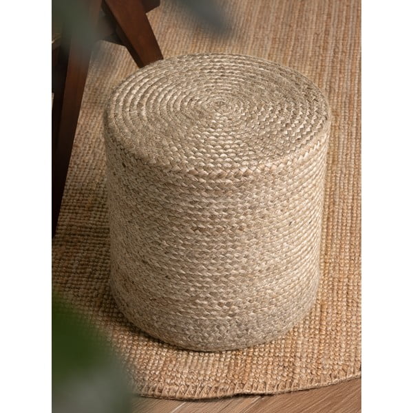 Szürkésbézs puff Jutta Greige – Hanse Home-image-2