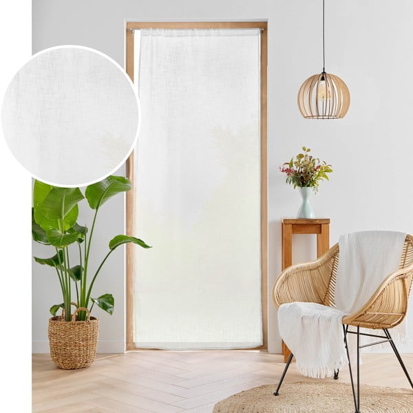 Fehér függöny ajtóra 90x200 cm Haltona – douceur d'intérieur-image-4