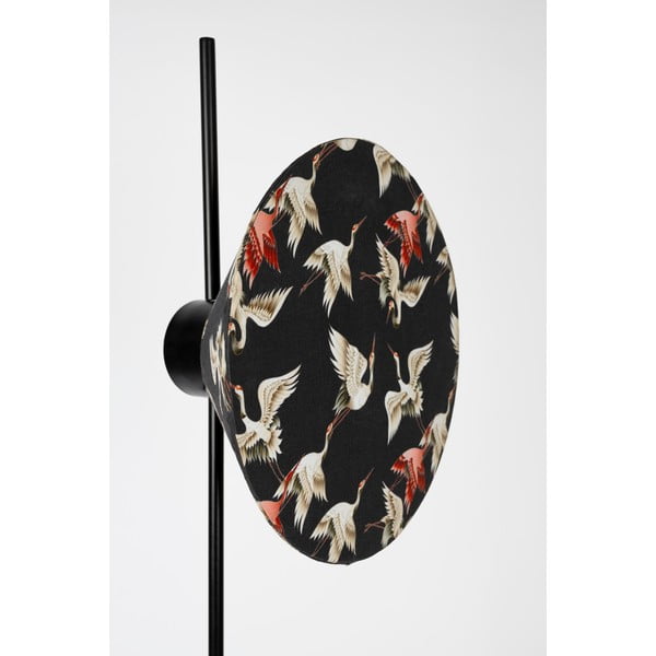 Fekete állólámpa textil búrával (magasság 158 cm) Jaylee – White Label-image-4