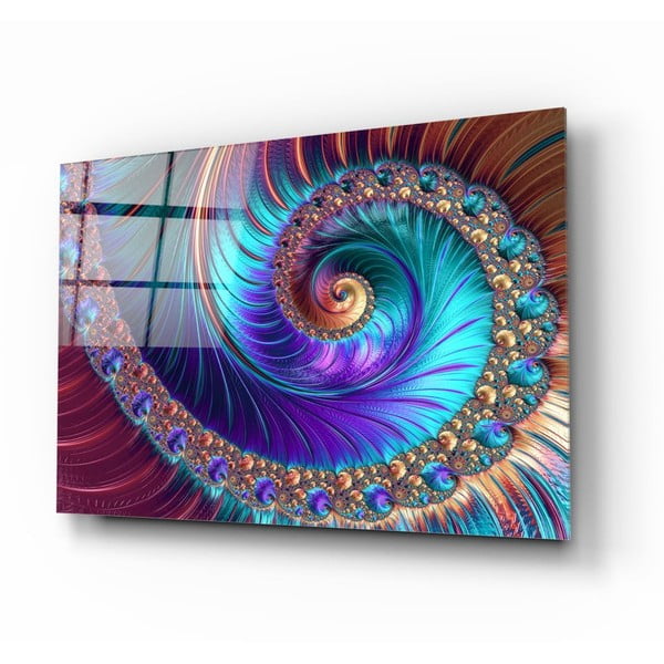 Peacock üvegezett kép - Insigne