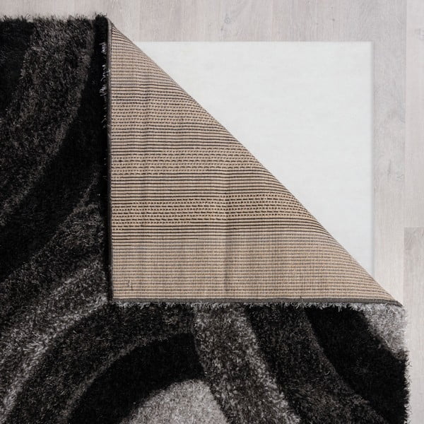 Fekete-szürke kézi szövésű szőnyeg újrahasznosított szálakból 160x230 cm Velvet – Flair Rugs-image-2