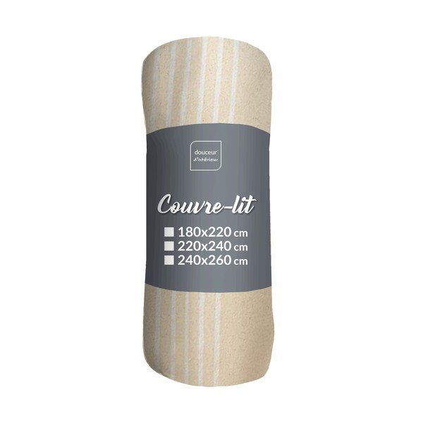 Bézs ágytakaró 240x260 cm Adele – douceur d'intérieur