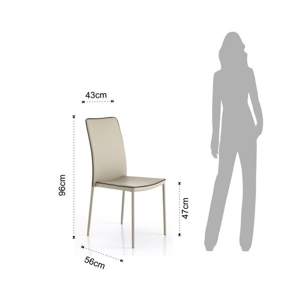 Bézs étkezőszék szett 2 db-os Kable – Tomasucci-image-2
