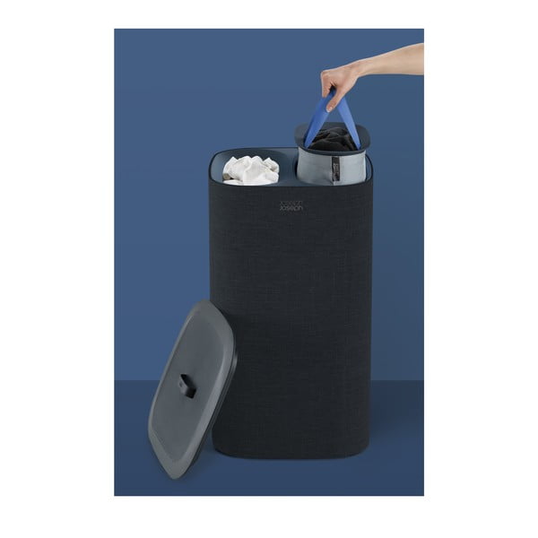 Antracitszürke textil szennyeskosár 2x30 l Tota – Joseph Joseph-image-3