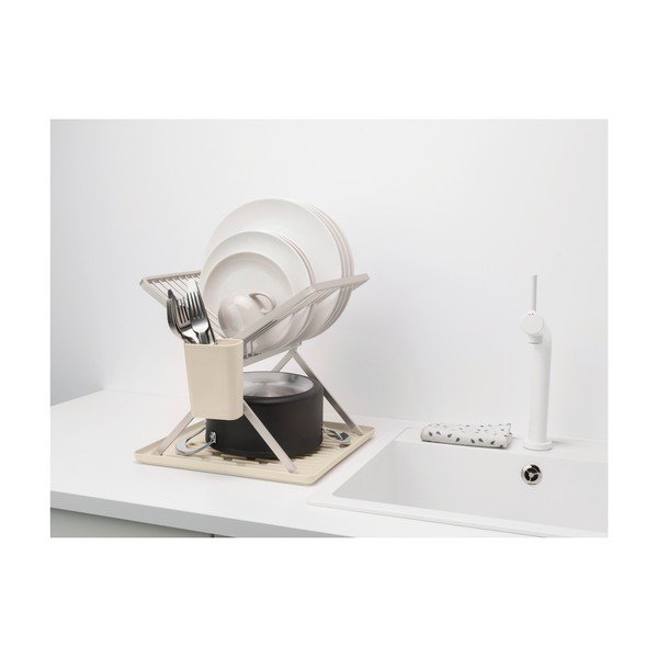 Bézs fém kétszintes edényszárító 37x33 cm – Brabantia-image-1
