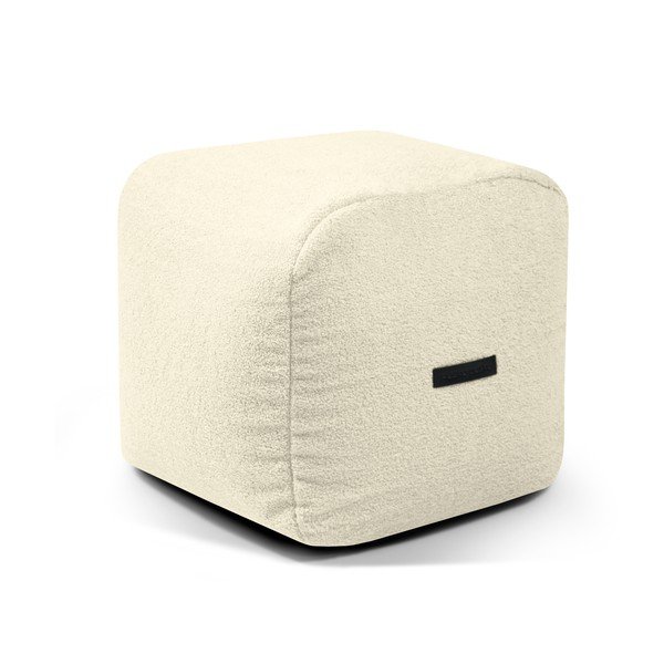 Krémszínű buklé babzsákfotel Plus 50 Lounge – SLOWDOWN