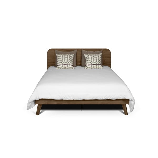 Sötétbarna ágy, 180x200 cm Mara - TemaHome