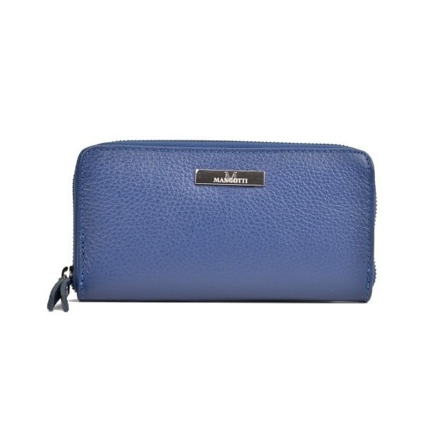 Flora kék bőr pénztárca - Mangotti Bags