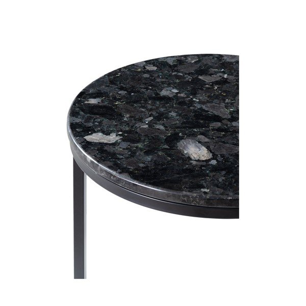 Crystal fekete gránitasztal fekete talppal, ⌀ 50 cm - RGE-image-3