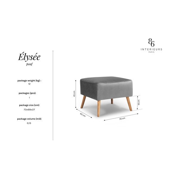 Elysée sötétzöld bársony lábtartó - Interieurs 86-image-2
