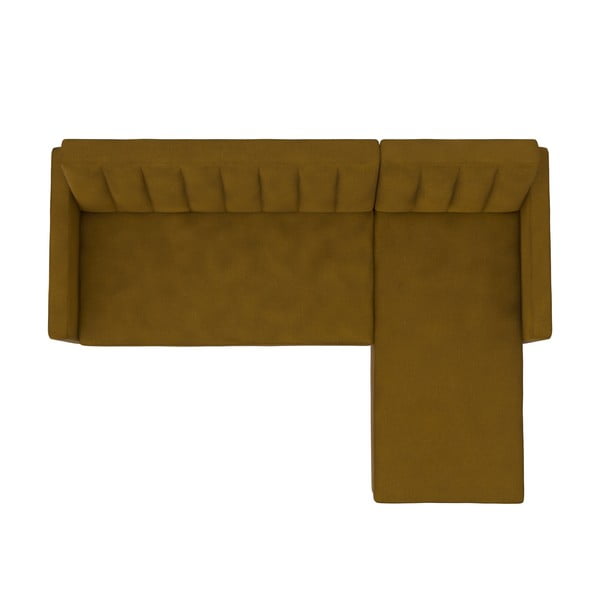 Sárga kinyitható sarokkanapé Celine – Støraa-image-3