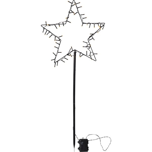 Fekete fénydekoráció karácsonyi mintával Spiky – Star Trading
