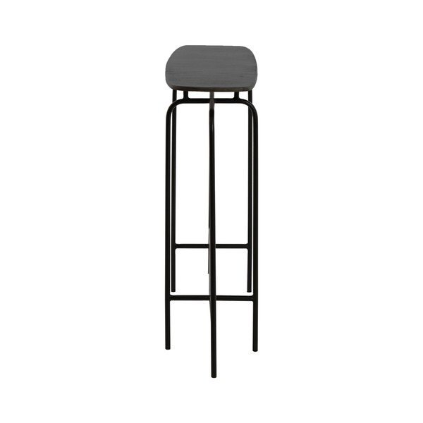 Fekete fém konzolasztal 30x120 cm Zapala – Light & Living-image-2