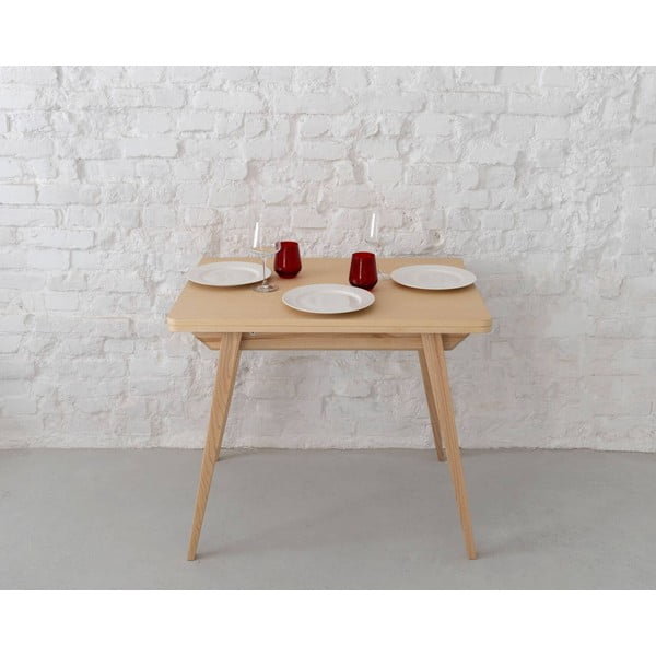 Bővíthető étkezőasztal kőrisfa dekoros asztallappal 65x90 cm Envelope – Ragaba-image-3