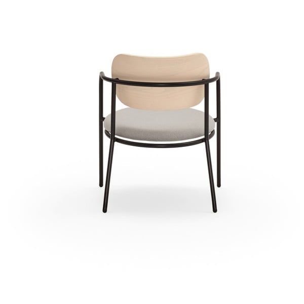 Világosszürke fotel kőrisfa dekorral Eclipse - Teulat-image-4