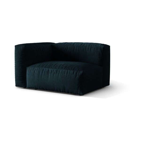 Sötétkék bársony kanapé modul (bal oldali) Martina – Micadoni -image-1