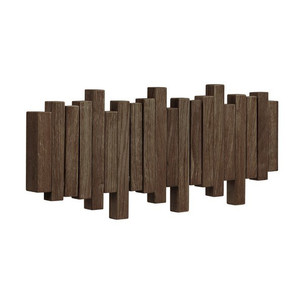 Sötétbarna tölgyfa fali fogas 40 cm Caltra – House Nordic-image-3