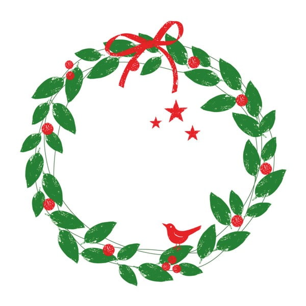 Xmas Wreath 10 db-os papírszalvéta szett karácsonyi motívummal - PPD
