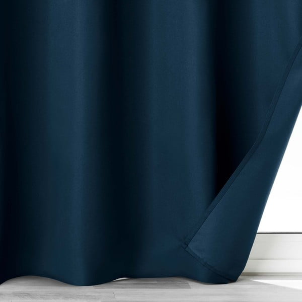 Sötétkék mikroszálas sötétítő függöny 140x260 cm Obscure – douceur d'intérieur-image-3