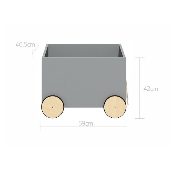 Lotta szürke gurulós játéktároló - BELLAMY-image-2