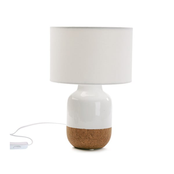 Moderna fehér porcelán asztali lámpa - Versa