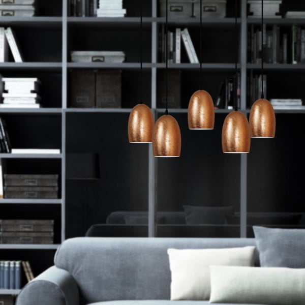 UME rézszínű ötágú függőlámpa, ø 14 cm - Sotto Luce-image-1