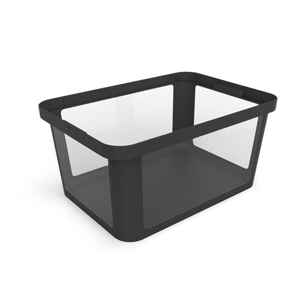 Fekete műanyag tárolódoboz 55,5x39x26,5 cm Albris – Rotho