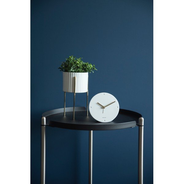 Mantel fehér ébresztőóra, ø 12 cm - Karlsson-image-1