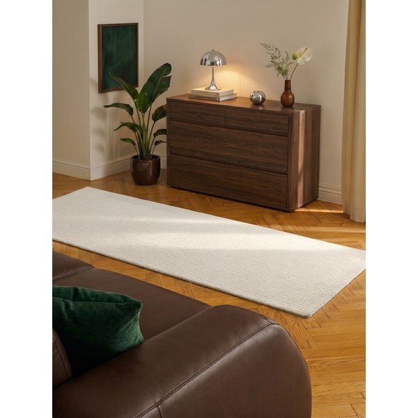 Krémszínű gyapjú futószőnyeg 80x250 cm Eloise – Hanse Home-image-1