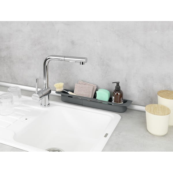 Szürke műanyag teleszkópos csepegtető mosogatóba 49,5x8,5 cm Fino – Wenko-image-4