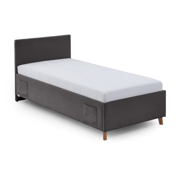 Antracitszürke kárpitozott gyerekágy ágyrács nélkül 90x200 cm Cool – Meise Möbel-image-2