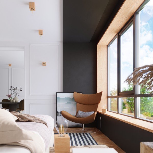 Natúr színű mennyezeti lámpa 10x10 cm Gabi – Sollux-image-4