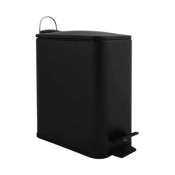 Matt fekete acél pedálos szemetes 5 l   Erik – Spirella