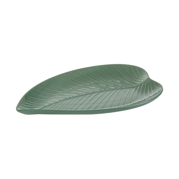 Zöld agyagkerámia szervírozó tányér 31.5x20.4 cm In the Forest - Mason Cash