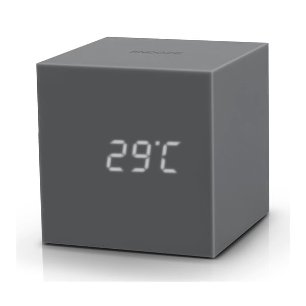 Gravitry Cube szürke ébresztőóra LED kijelzővel - Gingko-image-3