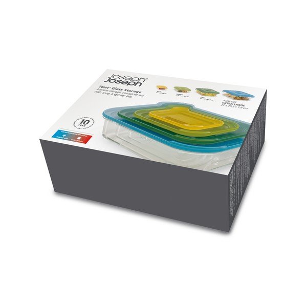 Nest 4 db-os üveg élelmiszertartó doboz szett - Joseph Joseph-image-4