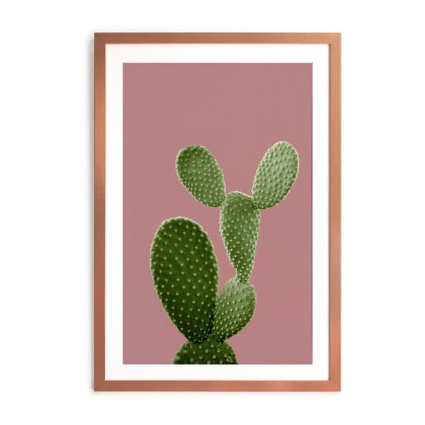 Pink Green Cactus fa falikép, 40 x 60 cm - Surdic