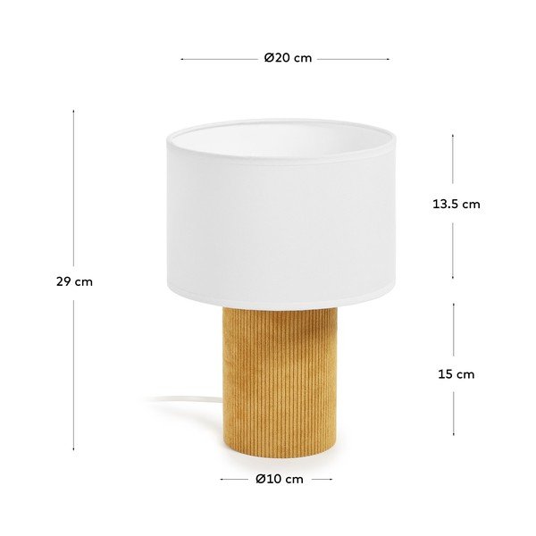 Mustársárga-fehér gyerek éjjelilámpa Bianella – Kave Home-image-4