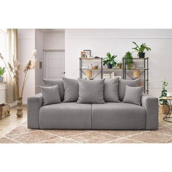 Világosszürke kinyitható kanapé Envy - Bobochic Paris-image-1