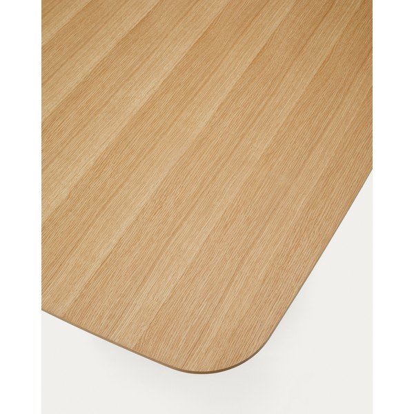 Natúr színű étkezőasztal tölgyfa dekorral 100x240 cm Litto – Kave Home-image-3