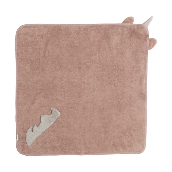 Rózsaszín pamut kapucnis gyerek törölköző 75x75 cm Unicorn – Kindsgut-image-2