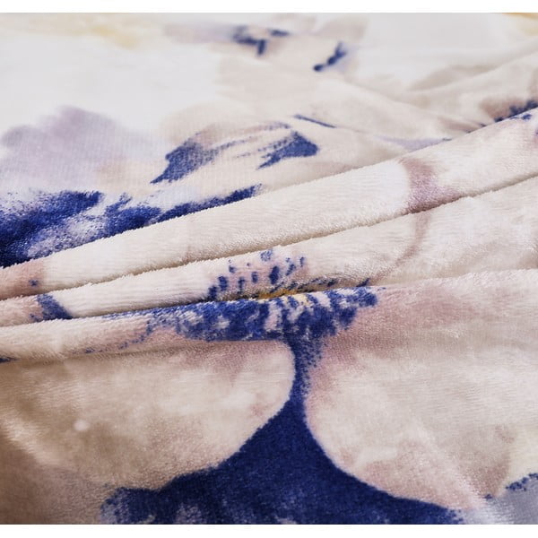 Fehér egyszemélyes mikroplüss ágyneműhuzat 140x200 cm Blossom – My House-image-2