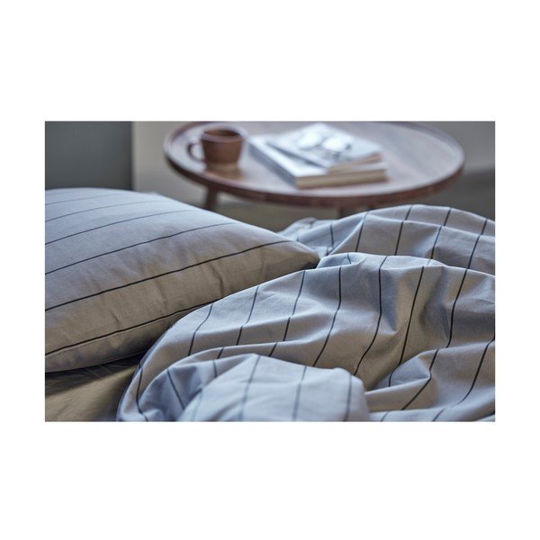 Szürke pamut ágyneműhuzat 200x140 cm Line - Södahl-image-1