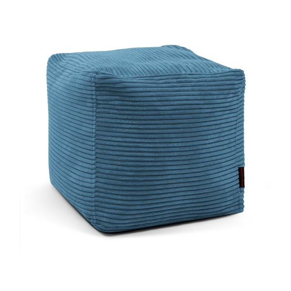 Kék kordbársony babzsákfotel Up! MooG – SLOWDOWN